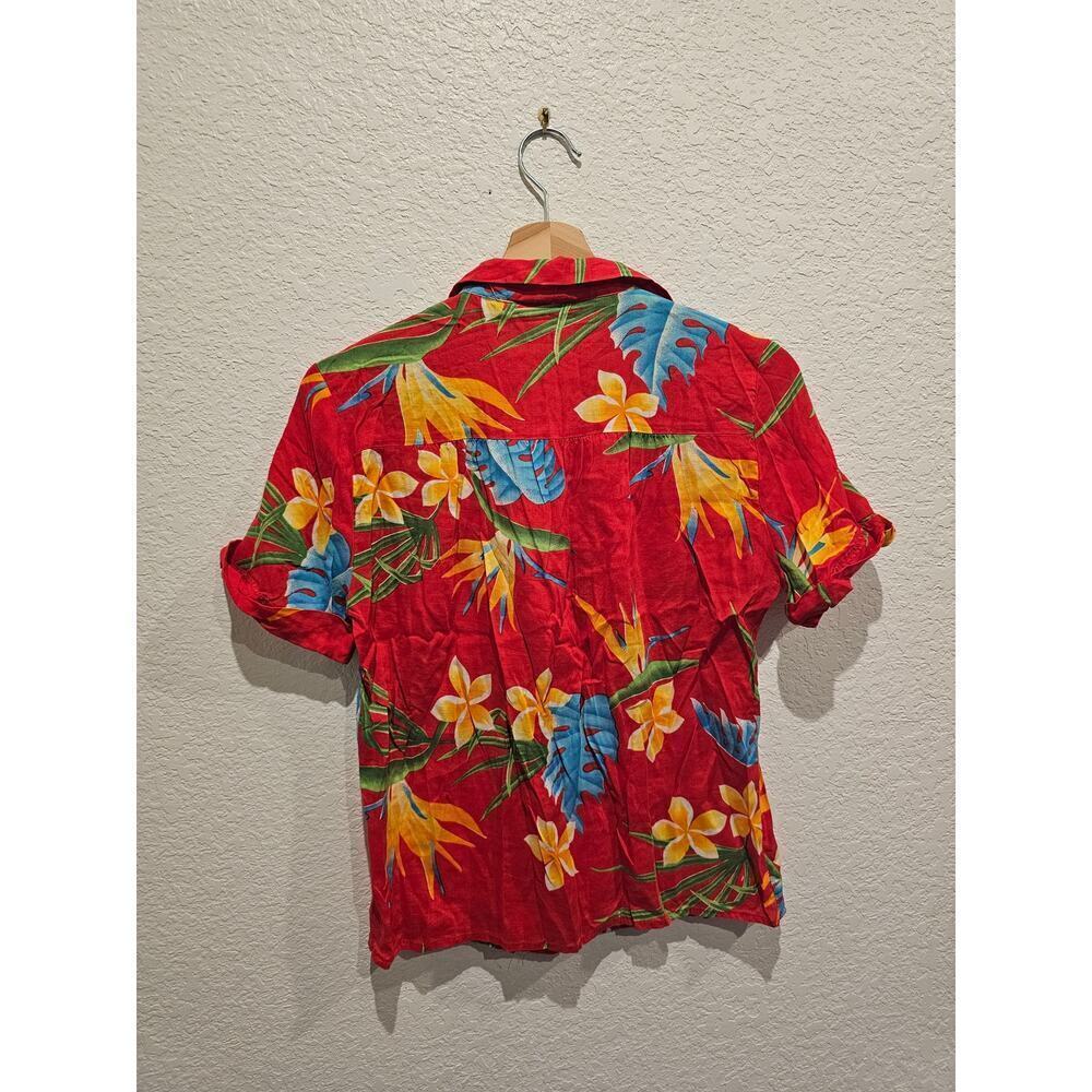 Thats it California red Hawaiian birds of paradise shirt sz small - Picture 3 of 4